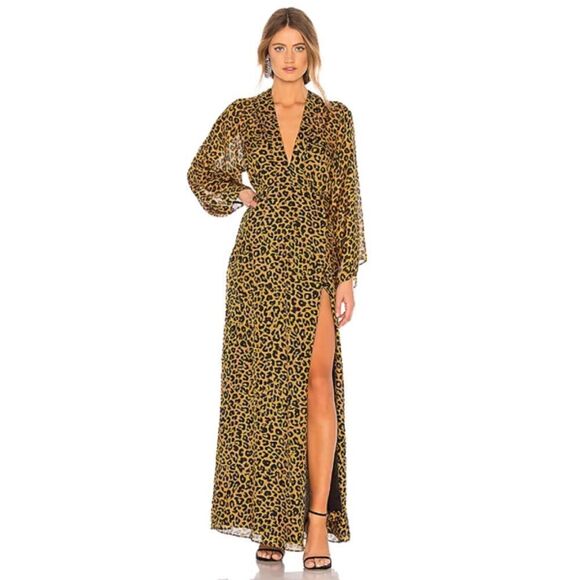 Michelle Mason 100% silk Long sleeve Plunge Gown - Picture 4 of 14